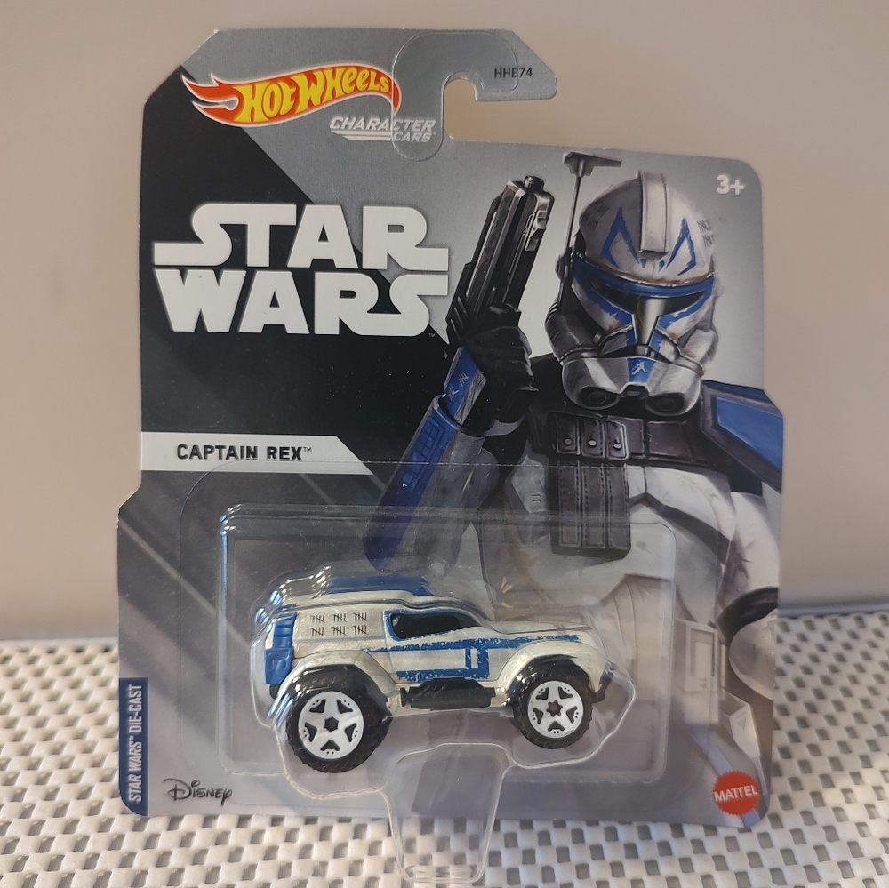 Star Wars Captain Rex Hot Wheels Character Car Die-Cast Disney NWT Disney